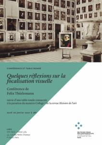 Conférence de Félix Thürlemann - Quelques réflexions sur la focalisation visuelle - Invitation