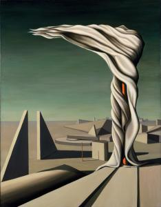 Kay Sage, I saw three cities, 1944, Öl auf Leinwand, 92x71 cm, Princeton University Art Museum