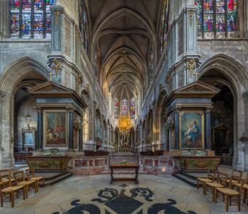 Choir and transept of the church of Saint-Merry, Paris. Photo by David Iliff. License: CC-BY-SA 3.0.