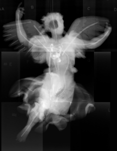 X-ray-image (2002) of Antonio Begarelli’s angel sculpture (after 1534)