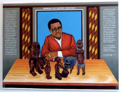 Chéri Samba, Hommage aux anciens créateurs, 1999, 151 x 201 cm 