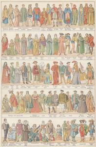 Planche, histoire de la mode en France du Moyen Âge et de la Renaissance, Larousse universel édition 1922