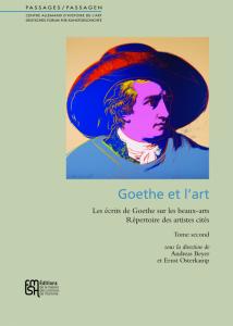 Couverture "Goethe et l'art. Les écrits de Goethe sur les beaux-arts"
